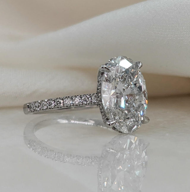14K White Gold Diamond Engagement Ring
