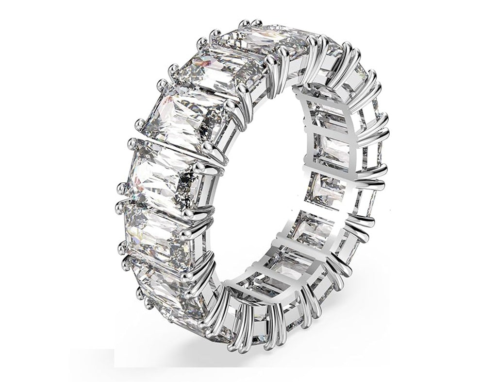 Radiant-Cut Diamond Eternity Band in 14K White Gold | Lab grown diamond eternity ring | Rings for her | Eternity Promise Ring