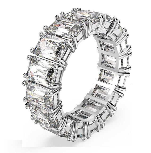 Radiant-Cut Diamond Eternity Band in 14K White Gold | Lab grown diamond eternity ring | Rings for her | Eternity Promise Ring