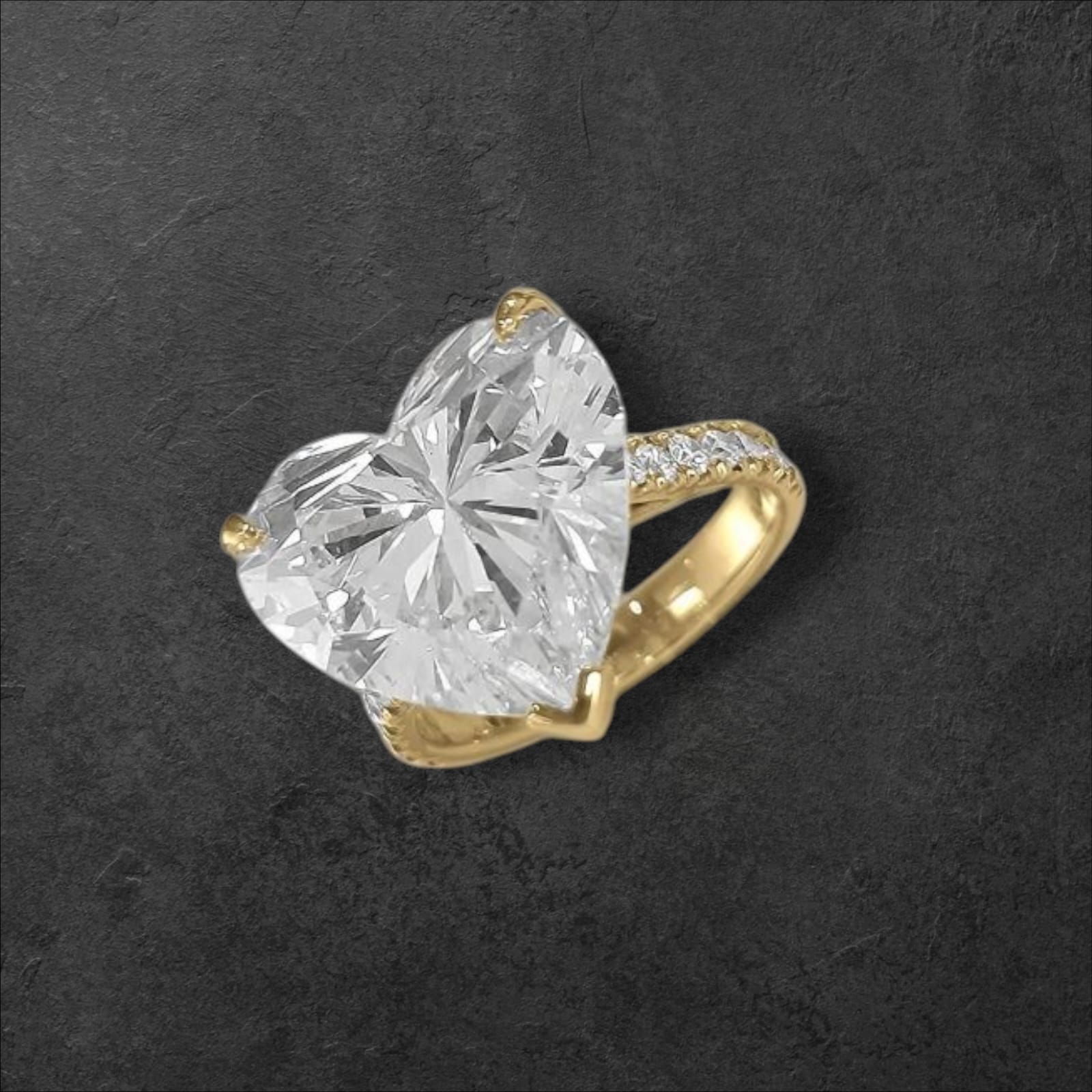 Heartstone Radiance – Diamond Love Ring