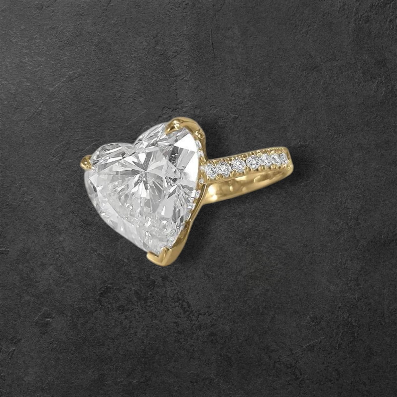 Heartstone Radiance – Diamond Love Ring