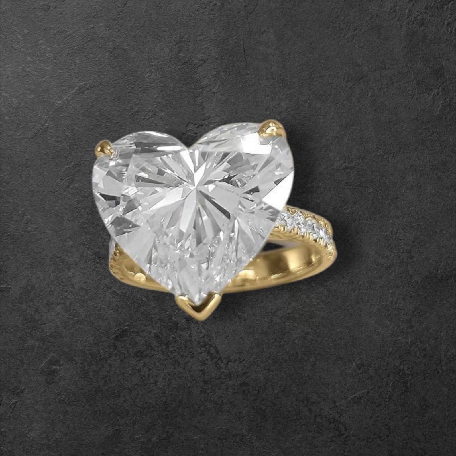 Heartstone Radiance – Diamond Love Ring