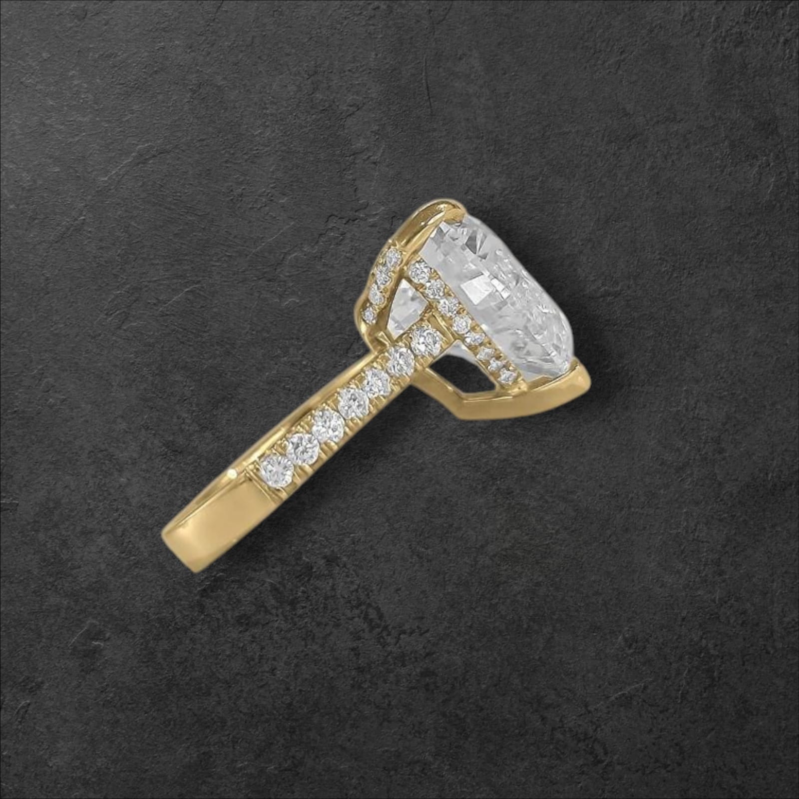 Heartstone Radiance – Diamond Love Ring