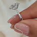 Oval-Cut Diamond Eternity Band in 14K White Gold | Lab Grown Diamond Engagement Ring | Promise Ring for Her | Elegant Eternity Ring