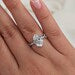 Oval-Cut Diamond Eternity Band in 14K White Gold | Lab Grown Diamond Engagement Ring | Promise Ring for Her | Elegant Eternity Ring